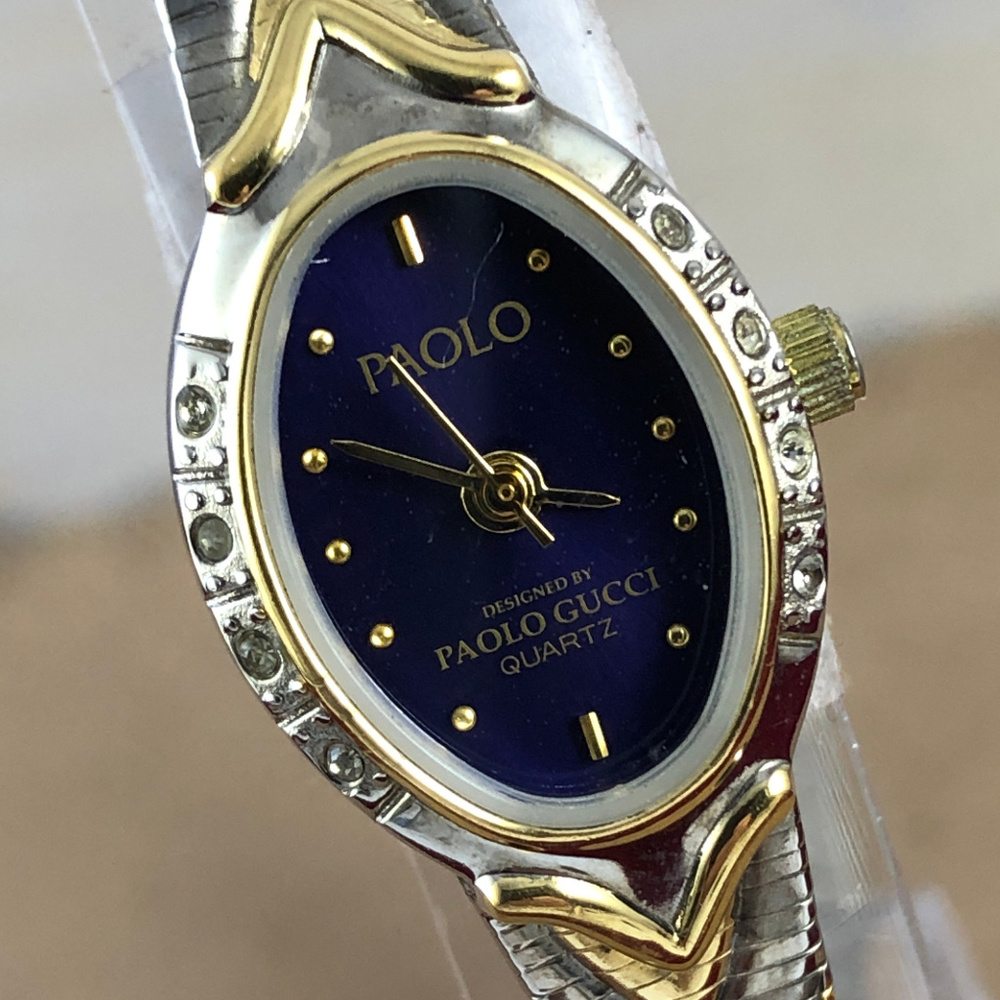 Paolo Gucci 2 Tone Gold and Silver Designer Watch